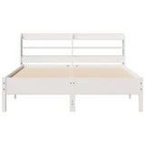 Bed Frame without Mattress White 140x190 cm Solid Wood Pine 3306901