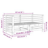 Garden Corner Sofas 2 pcs Honey Brown Solid Wood Pine 825635