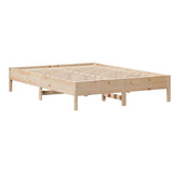 Bed Frame without Mattress 150x200 cm King Size Solid Wood Pine 3306885