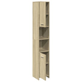 Bathroom Cabinet Sonoma Oak 30x30x183.5 cm Engineered Wood 849602