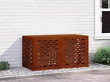 Air Conditioner Cover Rusty 100 x 50 x 70 cm Galvanised Steel 865903