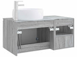 Bathroom Furniture Set 2 pcs Grey Sonoma Engineered Wood 3404100