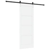 Sliding Door White 78 x 211 cm Solid Pine Wood 3333305
