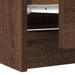 ZNTS TV Cabinet Brown Oak 100x35x54 cm Engineered Wood 861811