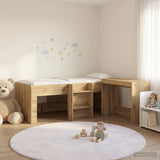 Kids'High Bed Frame with Desk 2 pcs Artisan Oak 3423453