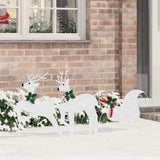 LED Reindeers 3 pcs Cold White Fabric 42012985