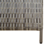 Room Divider 3 Panels Grey Poly Rattan 365342