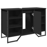Bathroom Sink Cabinet Black 91x35x60 cm Engineered Wood 848664