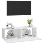 Wall TV Cabinets 2 pcs White 100x30x30 cm Engineered Wood 804544