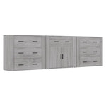 Sideboards 3 pcs Grey Sonoma Engineered Wood 3185429