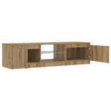 TV Cabinet with LED Lights Artisian Oak 140x40x36 cm Engineered Wood 856350