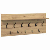 Wall-Mounted Coat Rack with Shelf Artisan Oak 100 x 40 x 12 cm 874450