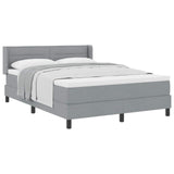 Box Spring Bed with Headboard Light Grey 200 x 140 cm Fabric 3341041