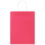 Paper Bags 250 pcs with Handles Pink 26x12x35 cm 4101674