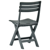 Garden Chair Set of 2 Green Plastic Standard Collapsible 48789
