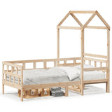Day Bed with Roof without Mattress 90x200 cm Solid Wood 3282234