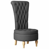 Slipper Chair Dark Grey 56.5 x 70 x 110 cm Fabric 42020679