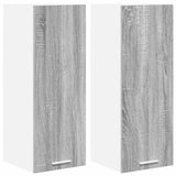 Hanging Cabinet 2 pcs Grey Sonoma and White 30 x 31 x 80 cm 884253