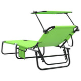 Folding Sun Lounger Folding Green 190 x 57 x 81 cm Oxford 42003132