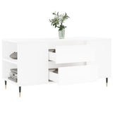 Coffee Table White 102x44.5x50 cm Engineered Wood 830988