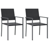 3 Piece Garden Dining Set Poly Rattan and Steel 3187019