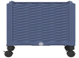 Garden Planter with Wheels Blue Grey 40 x 40 x 48 cm PP 3422911
