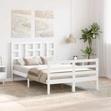 Bed Frame without Mattress White 120x200 cm Solid Wood 3193917