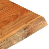 Table Top 80x80x2.5 cm Rectangular Solid Wood Acacia Live Edge 370626