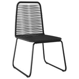 Outdoor Chairs 6 pcs Poly Rattan Black 313113