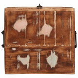 Storage Box with Storage with Door Brown Solid Mango Wood 4104570