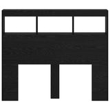 Headboard Black Oak 120 x 17 x 102 cm Engineered Wood 869113