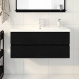 Bathroom Sink Cabinet Black Oak 100 x 39 x 62 cm 3333145