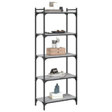 Bookcase 5-Tier Grey Sonoma 60x30x154 cm Engineered Wood 837660