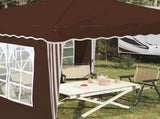 Pop-up Party Tent 288 x 288 x 245 cm Brown Oxford Fabric 42019764