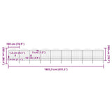 Garden Fence with Spear Top Steel 1781.5x200 cm Black 277757