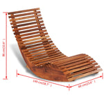 ZNTS Rocking Sun Lounger Acacia Wood 42652