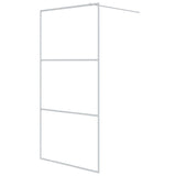 Walk-in Shower Wall White 100x195 cm Clear ESG Glass 152122