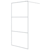 Walk-in Shower Wall White 100x195 cm Clear ESG Glass 152122