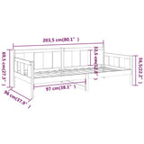 Day Bed without Mattress Solid Wood Pine 90x200 cm 820267