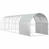Chicken Coop Silver 800 x 200 x 200 cm Galvanised Steel 3434683
