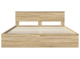 Bed Frame Sonoma Oak 150 x 200 cm Engineered Wood 3408657