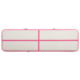 Inflatable Gymnastics Mat with Pump 700x100x20 cm PVC Pink 92688