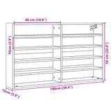 Vitrine Cabinet Smoked Oak 100x15x58 cm Engineered Wood 847930