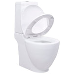 ZNTS Ceramic Toilet Back Water Flow White 240376