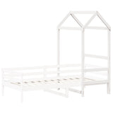Kids' Bed Roof White 98x70x176.5 cm Solid Wood Pine 846992
