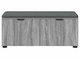 Hall Bench with Cushion with Shelf Grey Sonoma 80 x 38 x 46 cm 891485