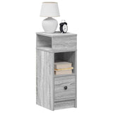 Bedside Cabinet with Drawer Grey Sonoma 25x31x66 cm 858624