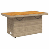 2 Piece Garden Dining Set with Cushions Beige Poly Rattan 3277418