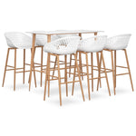 7 Piece Bar Set White 3057449