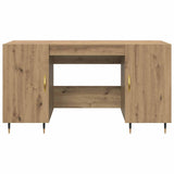 Desk with Shelf Artisan oak 140 x 50 x 75 cm Engineered wood 879523